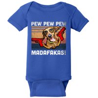 Dachshund Pew Pew Madafakas Cute Gift Vintage Weiner Dog Pew Gift Baby Bodysuit