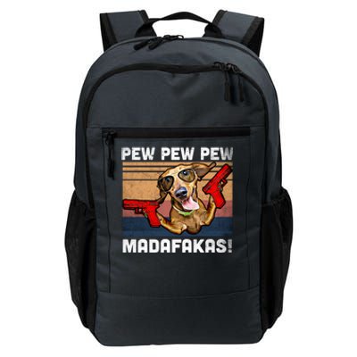 Dachshund Pew Pew Madafakas Cute Gift Vintage Weiner Dog Pew Gift Daily Commute Backpack