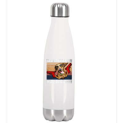 Dachshund Pew Pew Madafakas Cute Gift Vintage Weiner Dog Pew Gift Stainless Steel Insulated Water Bottle