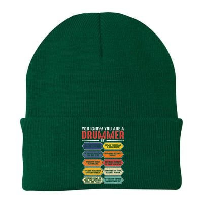 Drum Player Percussion Funny You Know You Are A Drummer Knit Cap Winter Beanie