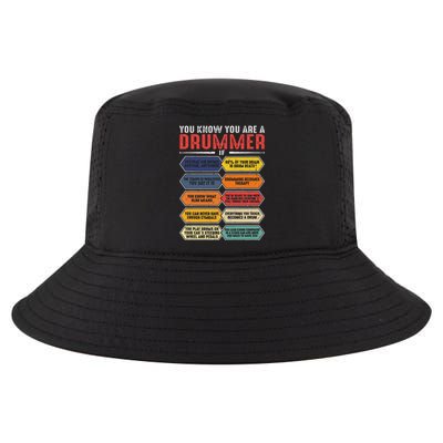 Drum Player Percussion Funny You Know You Are A Drummer Cool Comfort Performance Bucket Hat