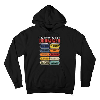 Drum Player Percussion Funny You Know You Are A Drummer Hoodie