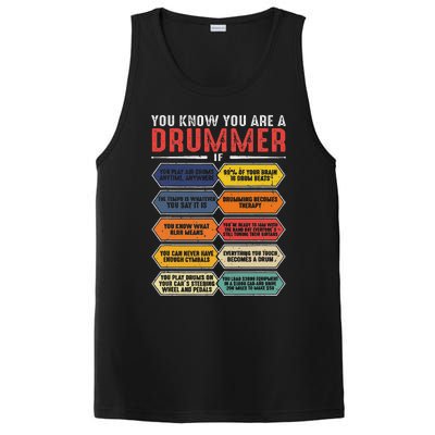 Drum Player Percussion Funny You Know You Are A Drummer PosiCharge Competitor Tank