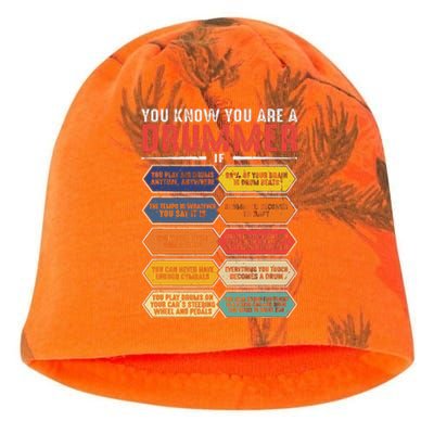 Drum Player Percussion Funny You Know You Are A Drummer Kati - Camo Knit Beanie