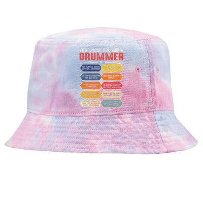 Drum Player Percussion Funny You Know You Are A Drummer Tie-Dyed Bucket Hat