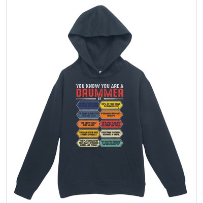 Drum Player Percussion Funny You Know You Are A Drummer Urban Pullover Hoodie