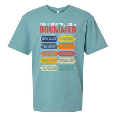 Drum Player Percussion Funny You Know You Are A Drummer Sueded Cloud Jersey T-Shirt