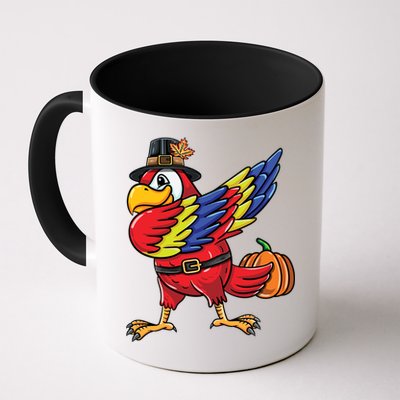 Dabbing Pilgrim Parrot Thanksgiving Bird Meaningful Gift Mug