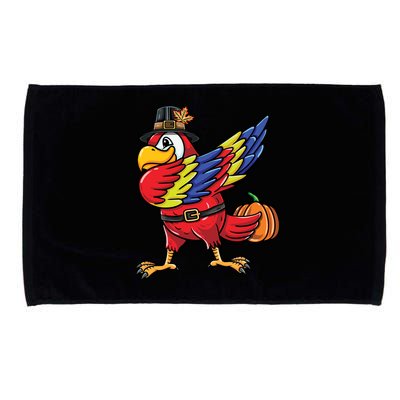 Dabbing Pilgrim Parrot Thanksgiving Bird Meaningful Gift Microfiber Hand Towel