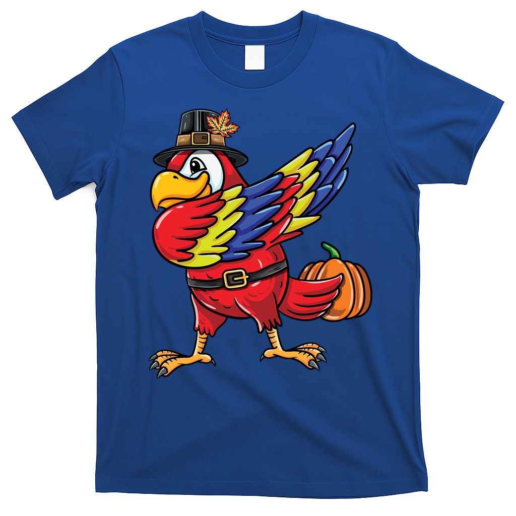 Dabbing Pilgrim Parrot Thanksgiving Bird Meaningful Gift T-Shirt