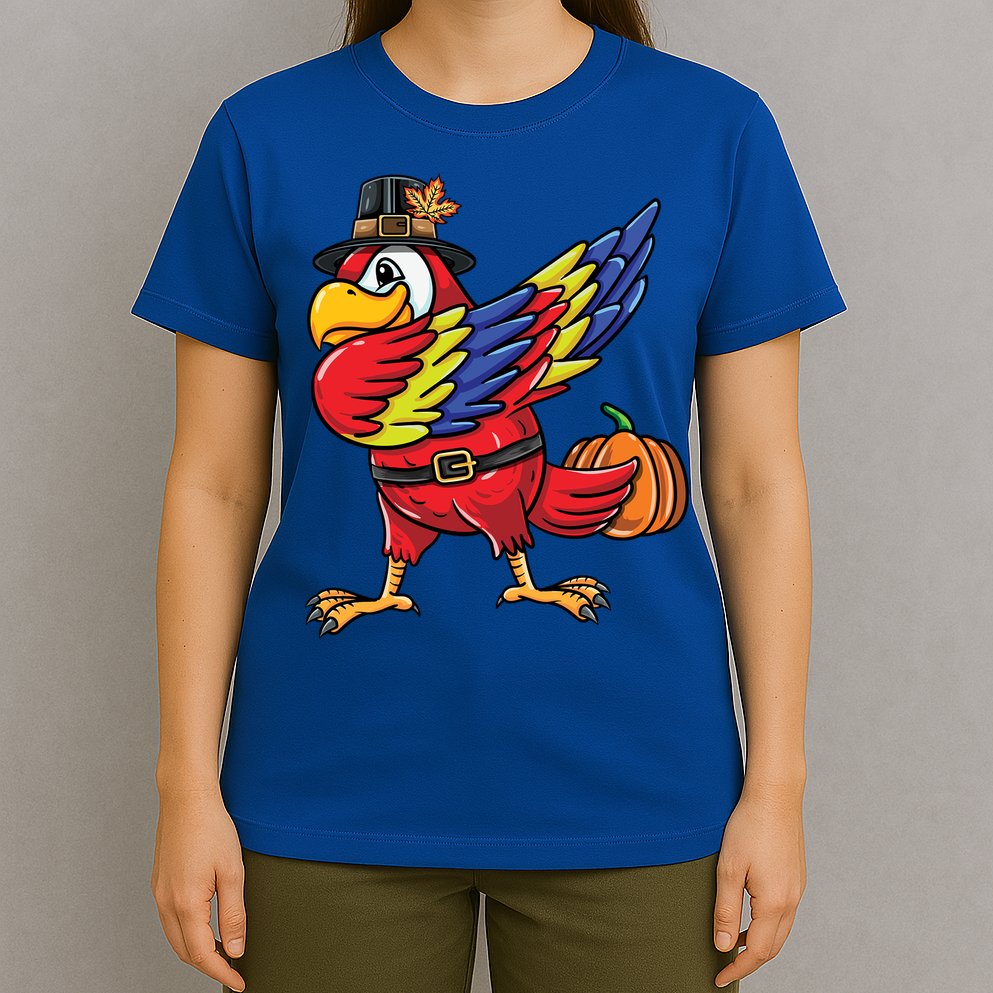 Dabbing Pilgrim Parrot Thanksgiving Bird Meaningful Gift T-Shirt