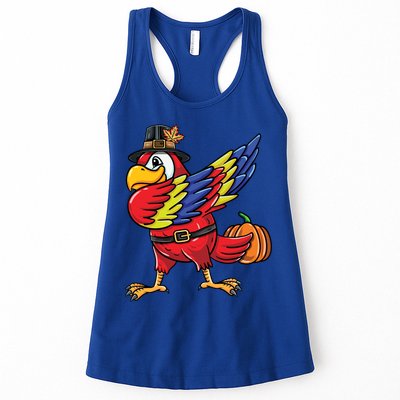 Dabbing Pilgrim Parrot Thanksgiving Bird Meaningful Gift Womens Tank Top