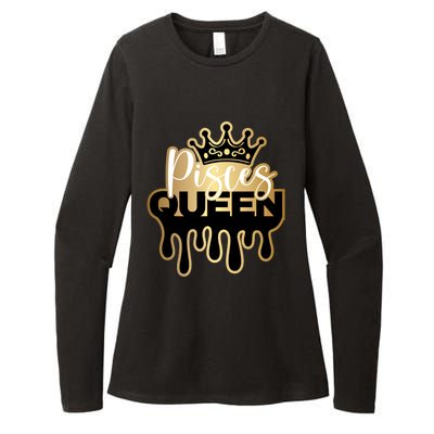 Dripping Pisces Queen Zodiac Meaningful Gift Womens CVC Long Sleeve Shirt