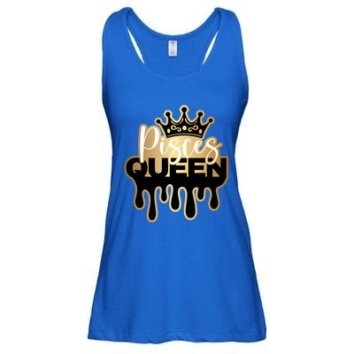 Dripping Pisces Queen Zodiac Meaningful Gift Ladies Essential Flowy Tank