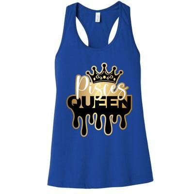 Dripping Pisces Queen Zodiac Meaningful Gift Women's Racerback Tank