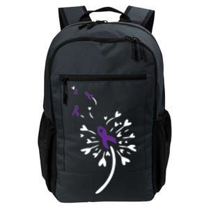 Dandelion Purple Ribbon Pancreatic Cancer Awareness Warrior Gift Daily Commute Backpack