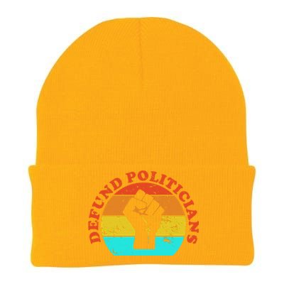 Defund Politicians Retro Knit Cap Winter Beanie