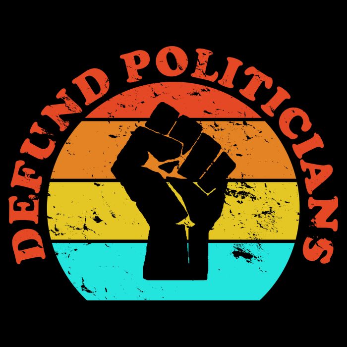 Defund Politicians Retro Cooling Performance Crew T-Shirt