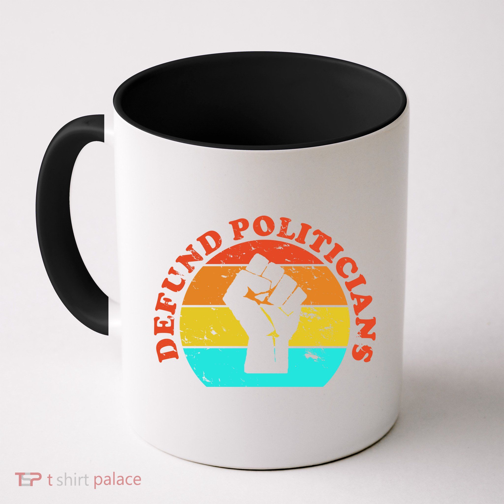 Defund Politicians Retro Coffee Mug