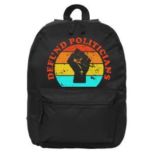 Defund Politicians Retro 16 in Basic Backpack