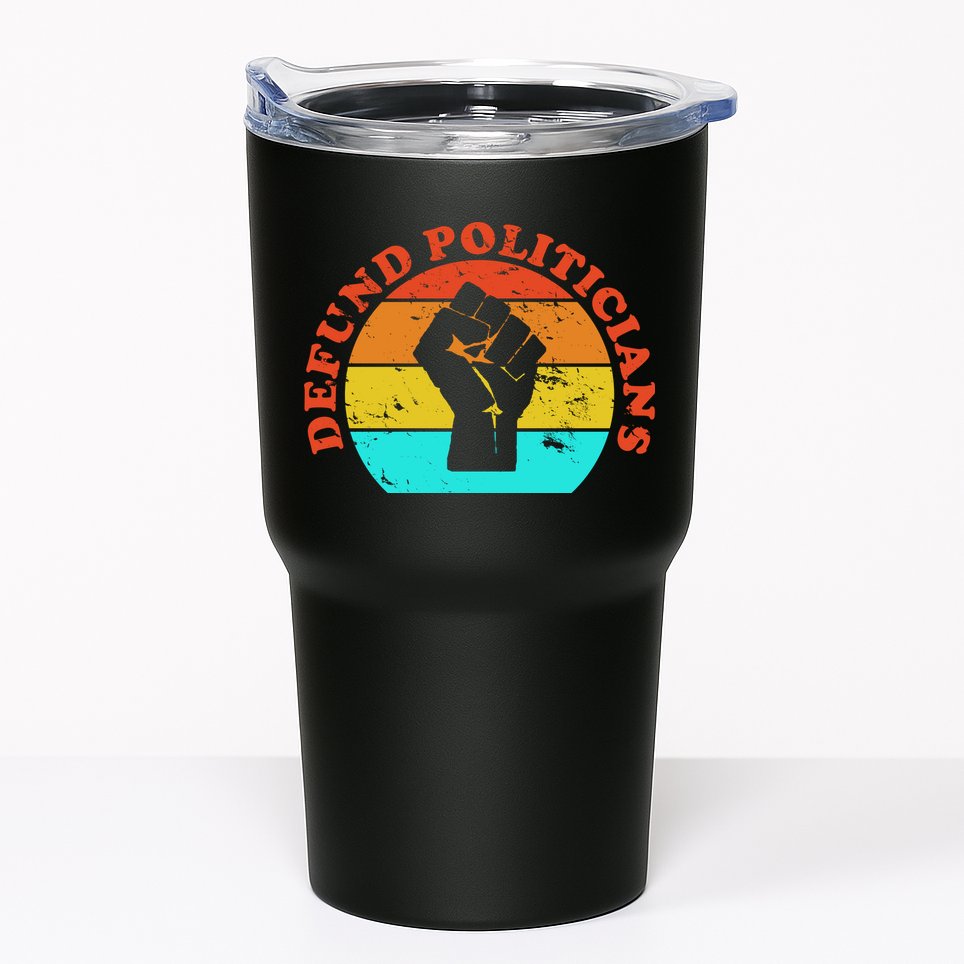 Defund Politicians Retro Tumbler
