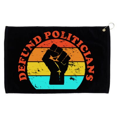 Defund Politicians Retro Grommeted Golf Towel