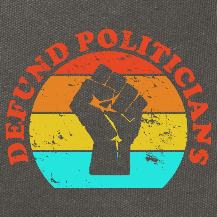 Defund Politicians Retro Cotton Canvas Backpack