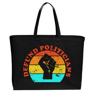 Defund Politicians Retro Cotton Canvas Jumbo Tote