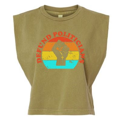 Defund Politicians Retro Garment-Dyed Women's Muscle Tee