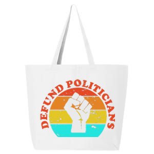 Defund Politicians Retro 25L Jumbo Tote