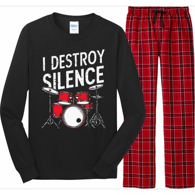 Drums & Percussion Rock Music Drummer Gift Long Sleeve Pajama Set