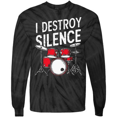 Drums & Percussion Rock Music Drummer Gift Tie-Dye Long Sleeve Shirt