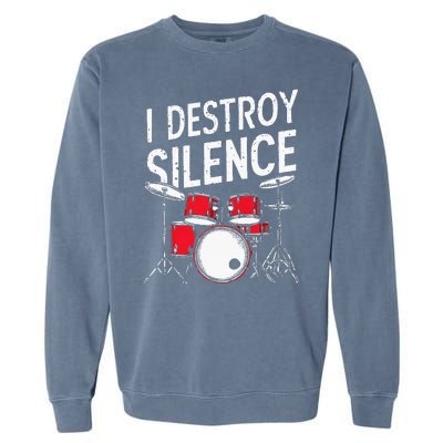 Drums & Percussion Rock Music Drummer Gift Garment-Dyed Sweatshirt