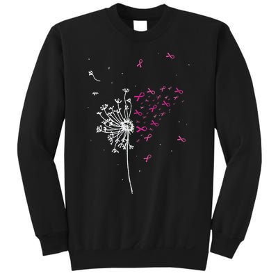 Dandelion Pink Ribbon Cool Breast Cancer Awareness Gifts Sweatshirt