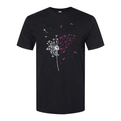 Dandelion Pink Ribbon Cool Breast Cancer Awareness Gifts Softstyle® CVC T-Shirt