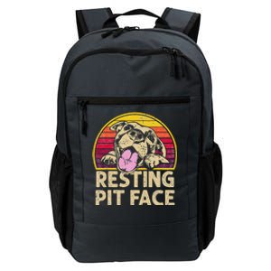 Dog Pitbull Resting Pit Face Funny Gift For Pitbull Lovers Daily Commute Backpack