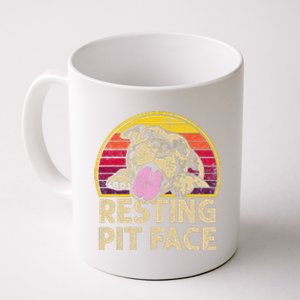 Dog Pitbull Resting Pit Face Funny Gift For Pitbull Lovers Coffee Mug