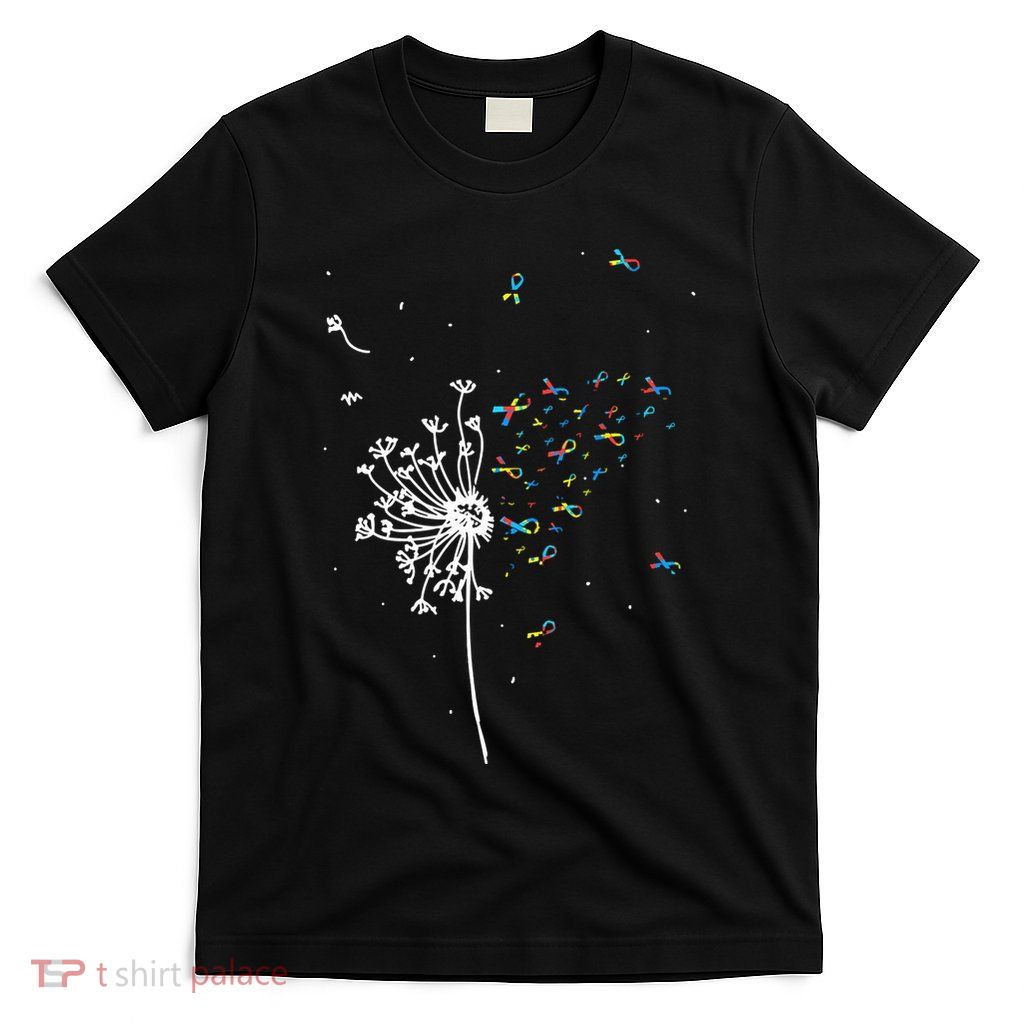 Dandelion Puzzle Ribbon Inspirational Autism Awareness Gift T-Shirt