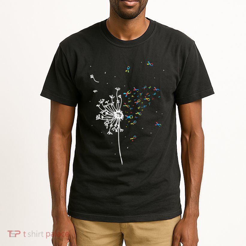 Dandelion Puzzle Ribbon Inspirational Autism Awareness Gift Tall T-Shirt