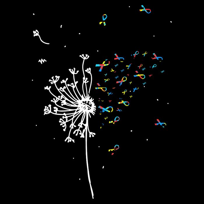 Dandelion Puzzle Ribbon Inspirational Autism Awareness Gift Cooling Performance Long Sleeve Crew