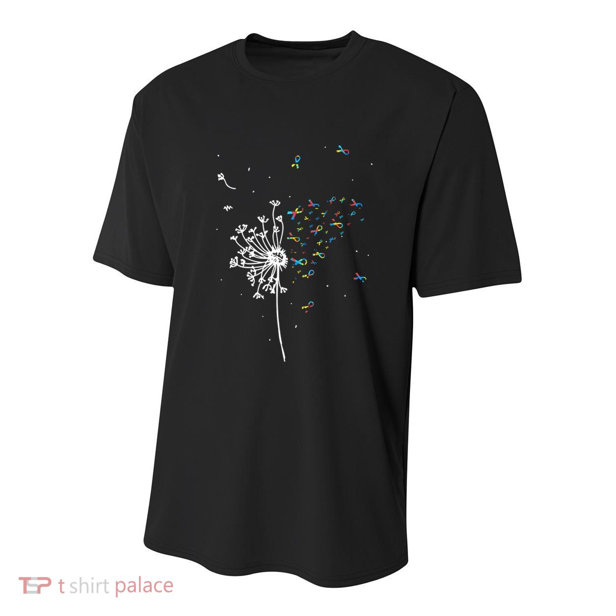 Dandelion Puzzle Ribbon Inspirational Autism Awareness Gift Youth Performance Sprint T-Shirt