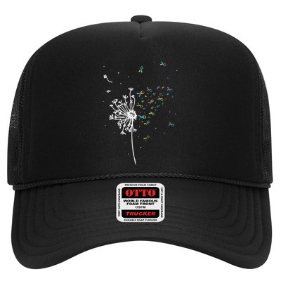 Dandelion Puzzle Ribbon Inspirational Autism Awareness Gift Trucker Hat