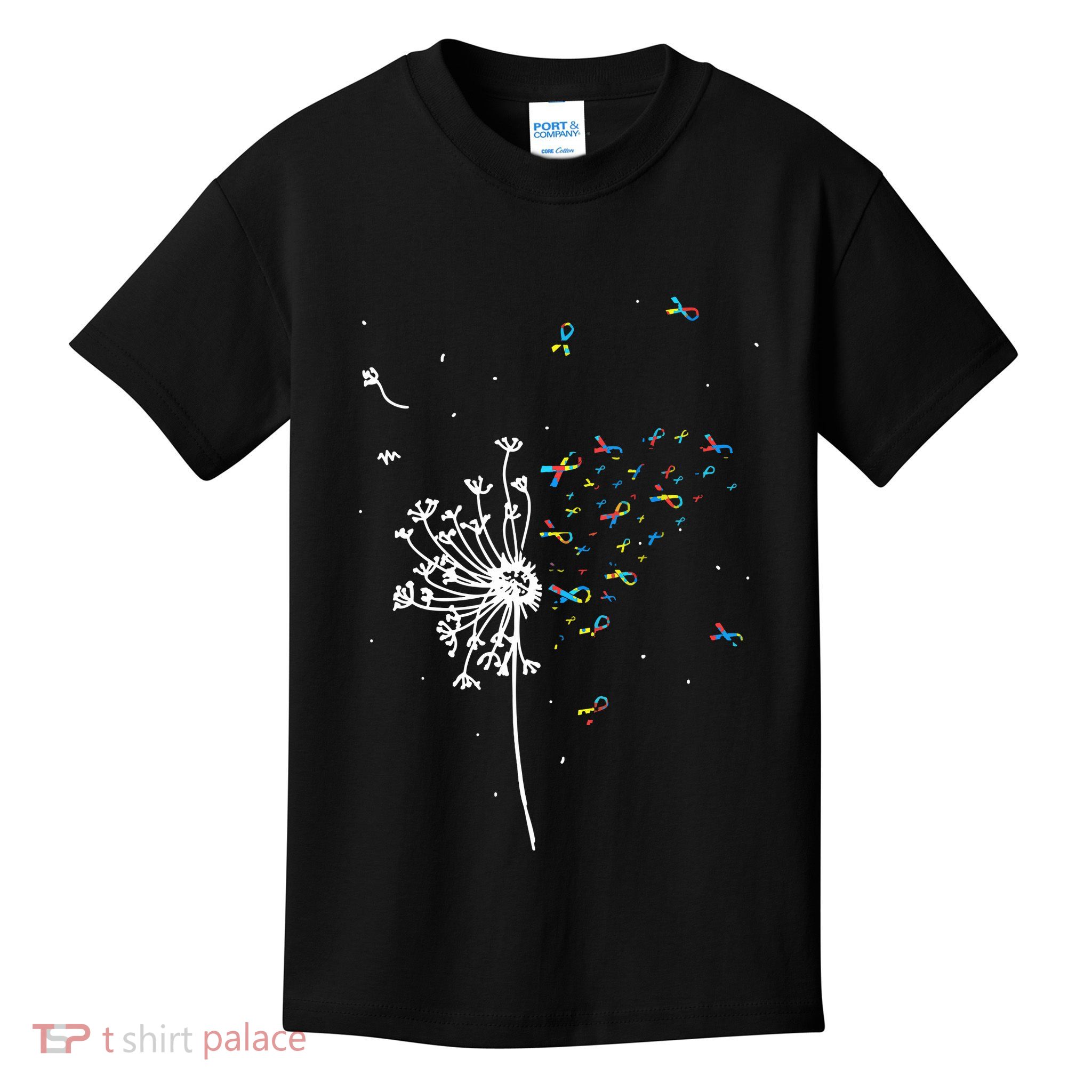 Dandelion Puzzle Ribbon Inspirational Autism Awareness Gift Kids T-Shirt