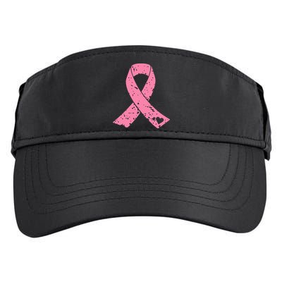 Distressed Pink Ribbon, Breast Cancer Adult Drive Performance Visor
