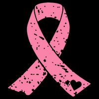 Distressed Pink Ribbon, Breast Cancer Drawstring Bag