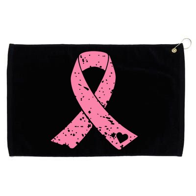 Distressed Pink Ribbon, Breast Cancer Grommeted Golf Towel