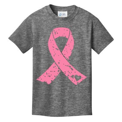 Distressed Pink Ribbon, Breast Cancer Kids T-Shirt