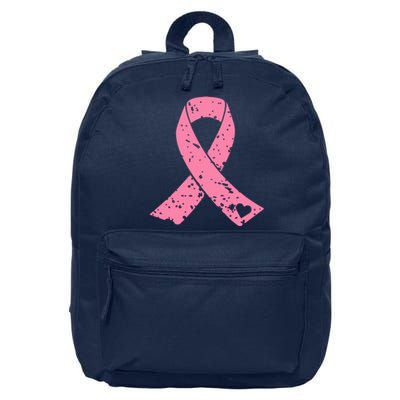 Distressed Pink Ribbon, Breast Cancer 16 in Basic Backpack