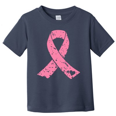 Distressed Pink Ribbon, Breast Cancer Toddler T-Shirt