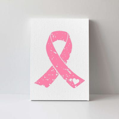 Distressed Pink Ribbon, Breast Cancer Canvas